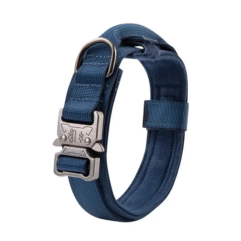 Tactical Dog Collar with Leash Attachment for Medium Large Dogs Training