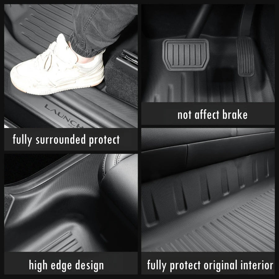 Tesla Model Y Floor Mats 2025–2026 – Custom Fit TPE Full Coverage Waterproof Set