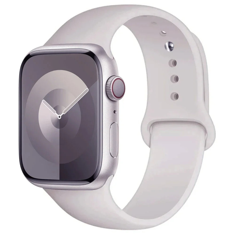 Silicone Apple Watch Band – Sport Strap Replacement for Apple Watch Series 3–9, SE & Ultra