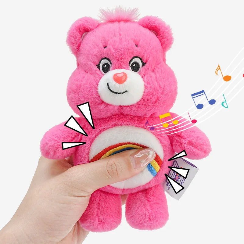 Care Bears Plush Keychain Cute Rainbow Bear Kawaii Toy with Sound