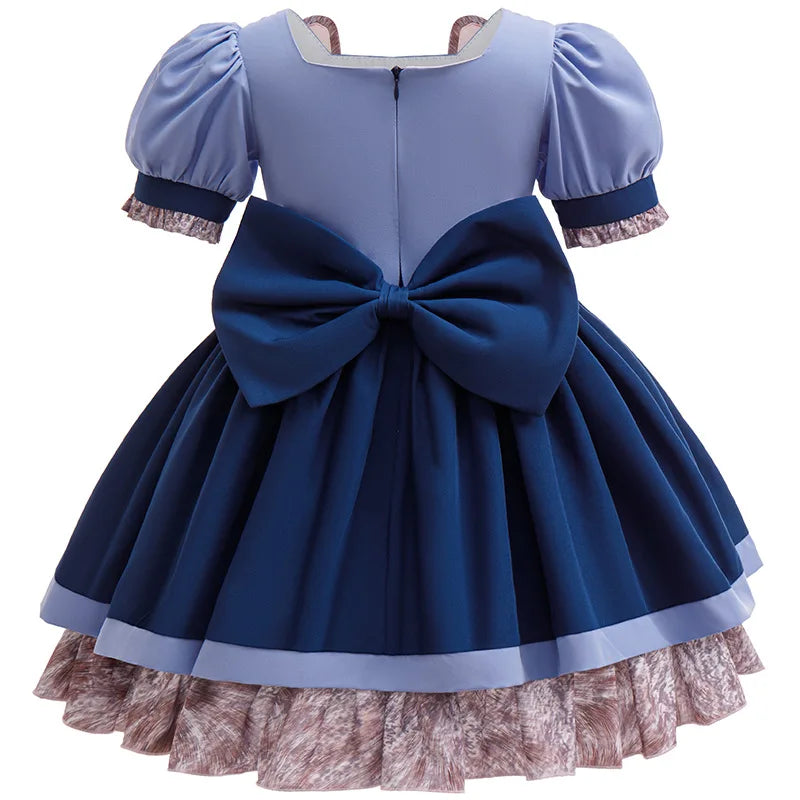 Girls Judy Bunny Police Officer Zootopia Cosplay Costume Dress with Accessories