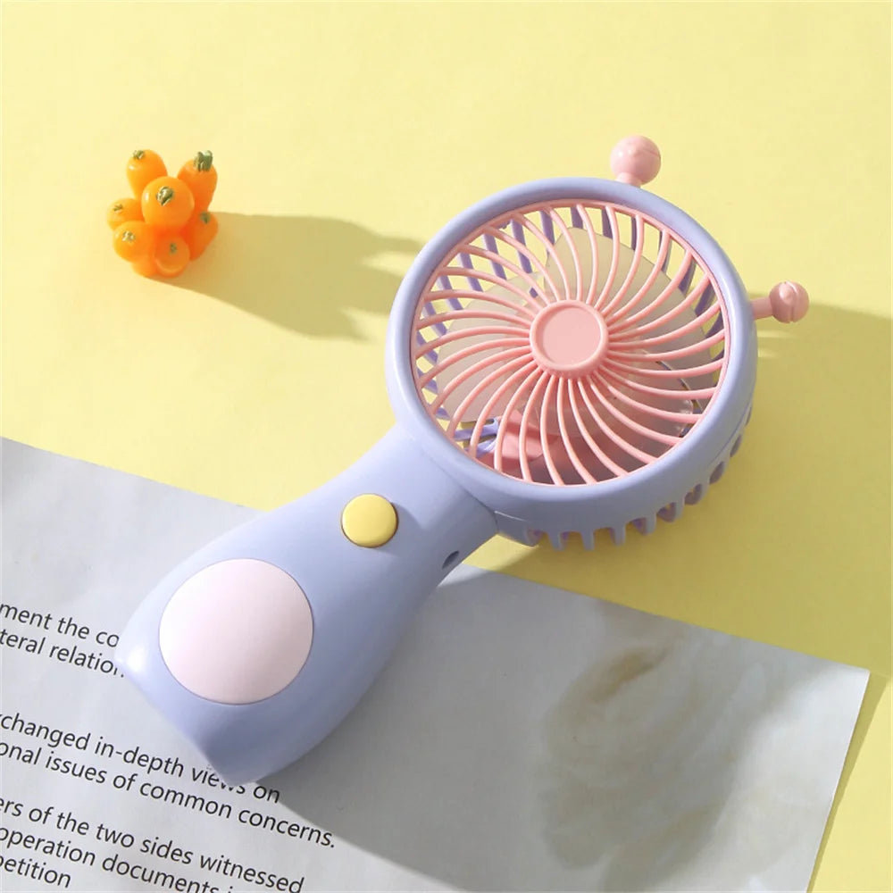 Mini Portable USB Handheld Charging Fan Cute Snail Design Compact Pocket Fan