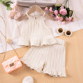 Toddler Girls Ruffle Sleeveless Tank Top and Shorts Set Summer Outfit
