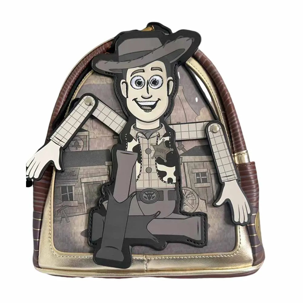 Disney Inside Out Sadness Cartoon Mini PU Leather Backpack Cute Girl Storage Bag