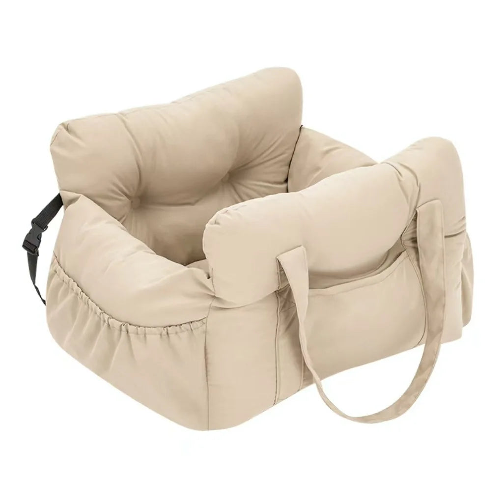 Dog Car Seat Bed with Safety Belt Non Slip Washable Travel Carrier for Small Dogs