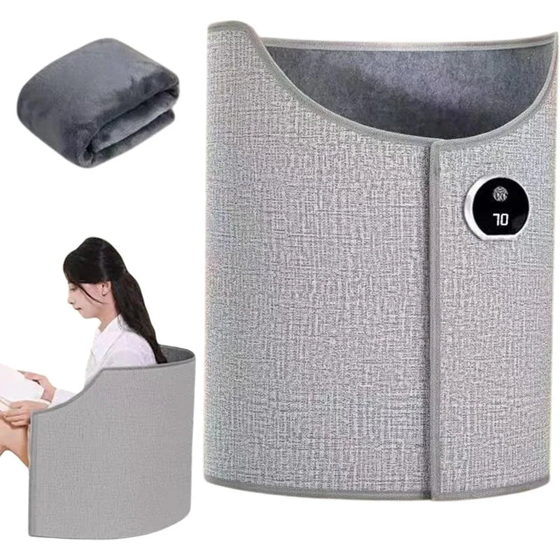 Foldable Under Desk Foot Warmer Electric Heater with Thermostat Timer Auto Shut Off