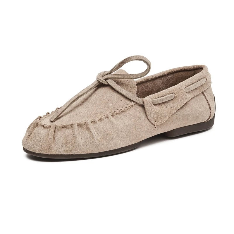 Women Leather Loafers Slip On
