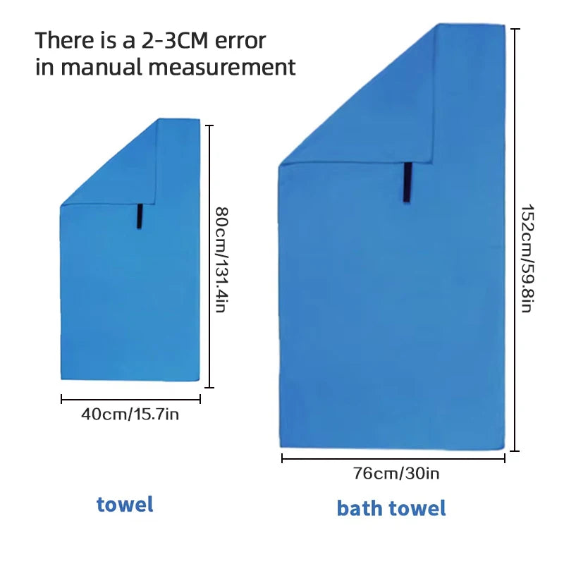 Ultra Absorbent Microfiber Towel Quick Dry Compact Sports Outdoor Towel