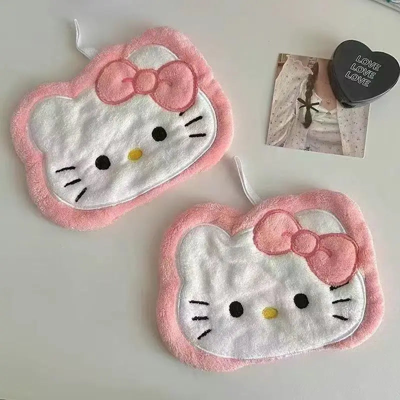 Hello Kitty Soft Hand Towels Bathroom Decor Set