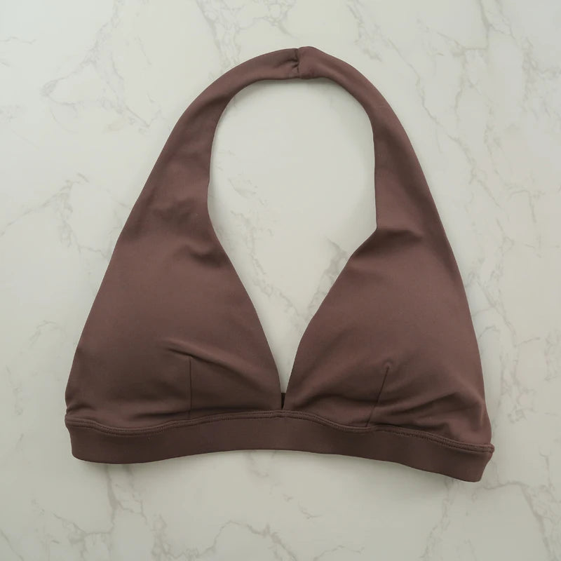 Neck Hanging Yoga Sports Bra Women Breathable Running Fitness Cycling Bra