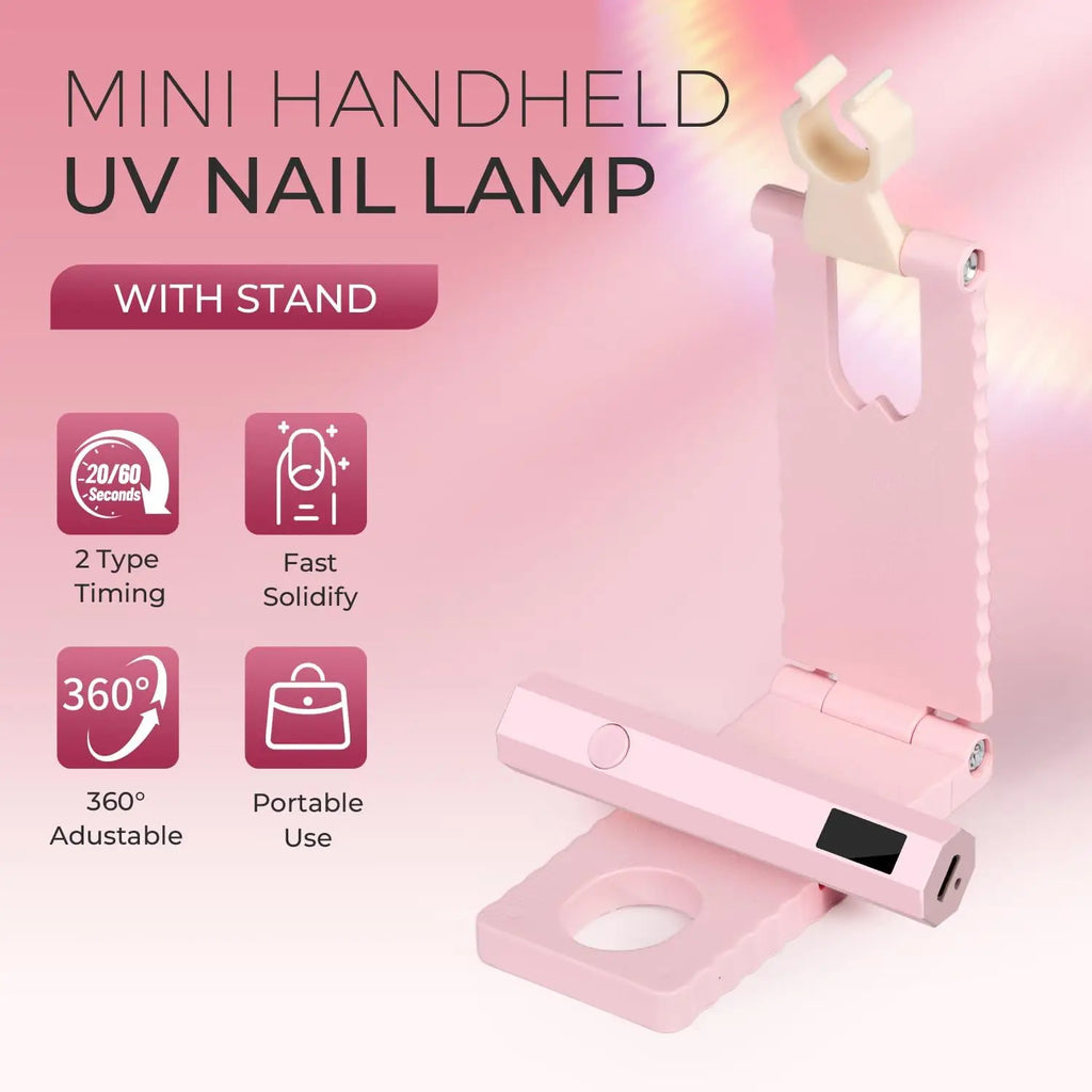 Cordless UV LED Nail Lamp – Portable Foldable USB Gel Nail Dryer for Manicure