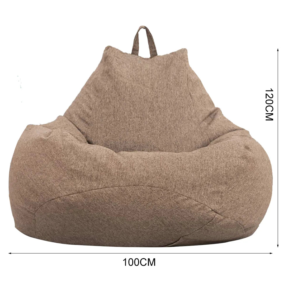 Large Bean Bag Chair Soft Fluffy Lazy Sofa Cover Tatami Living Room Seat