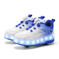 Kids LED Roller Skate Shoes USB Rechargeable Light Up Sneakers