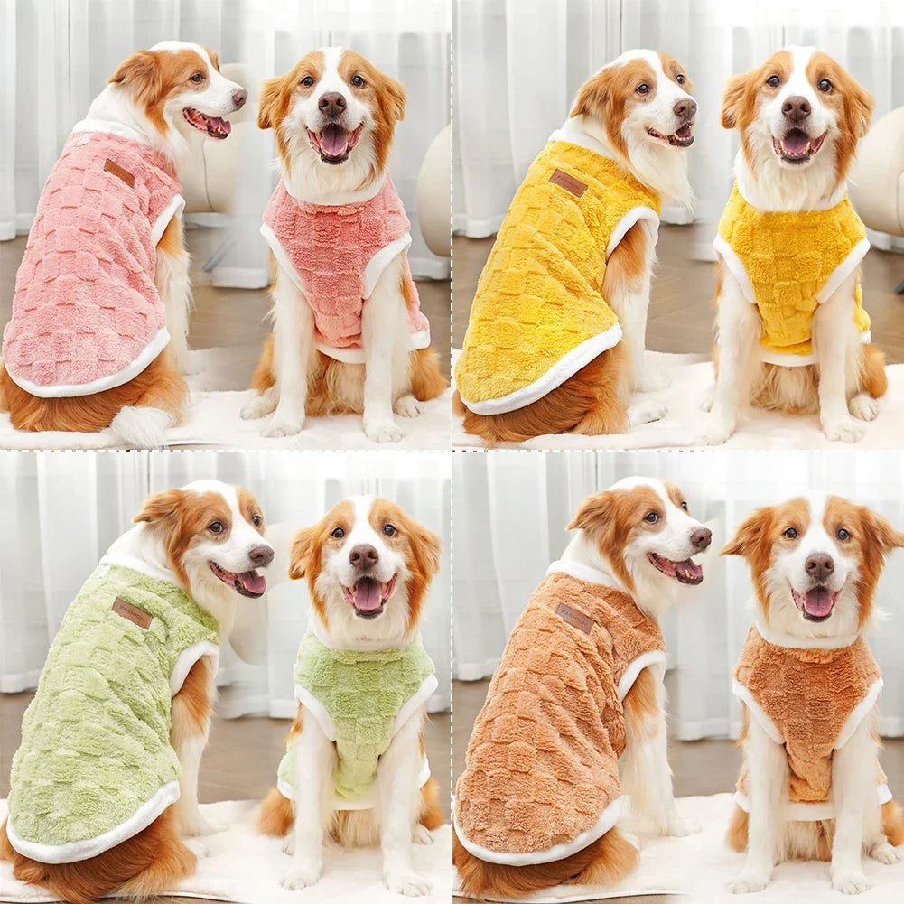 Warm Flannel Dog Sweater Winter Pet Pullover Vest