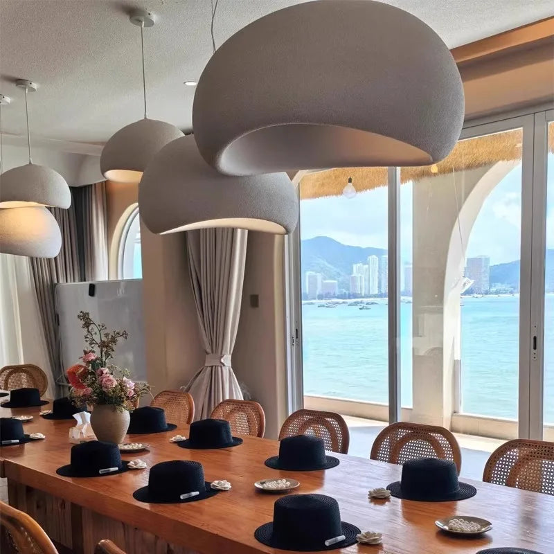 Nordic Pendant Lamp Wabi Sabi LED Ceiling Light Chandelier Living Room Dining