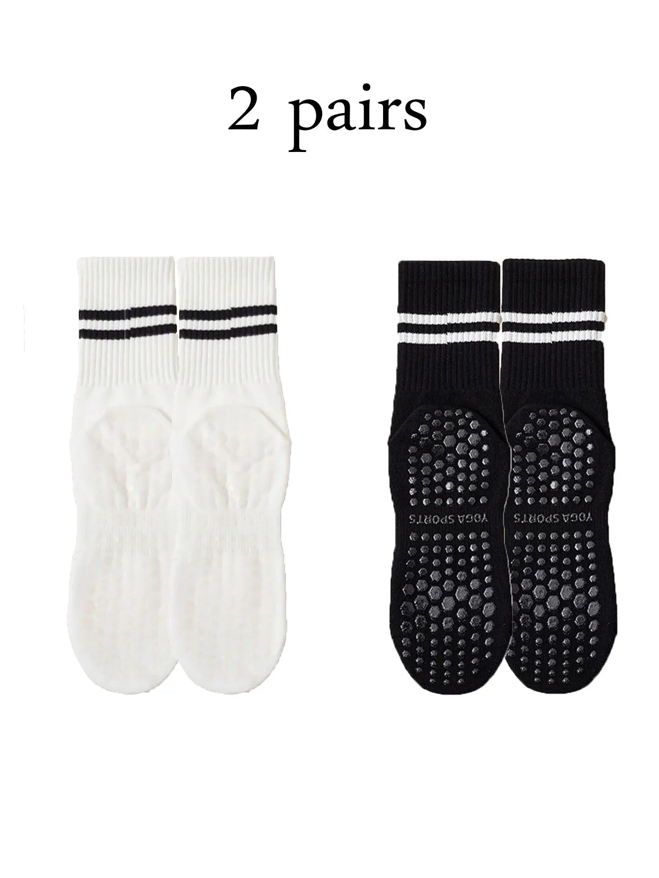 Women Pilates Yoga Grip Socks Non Slip Barre Socks 4 Pairs Set