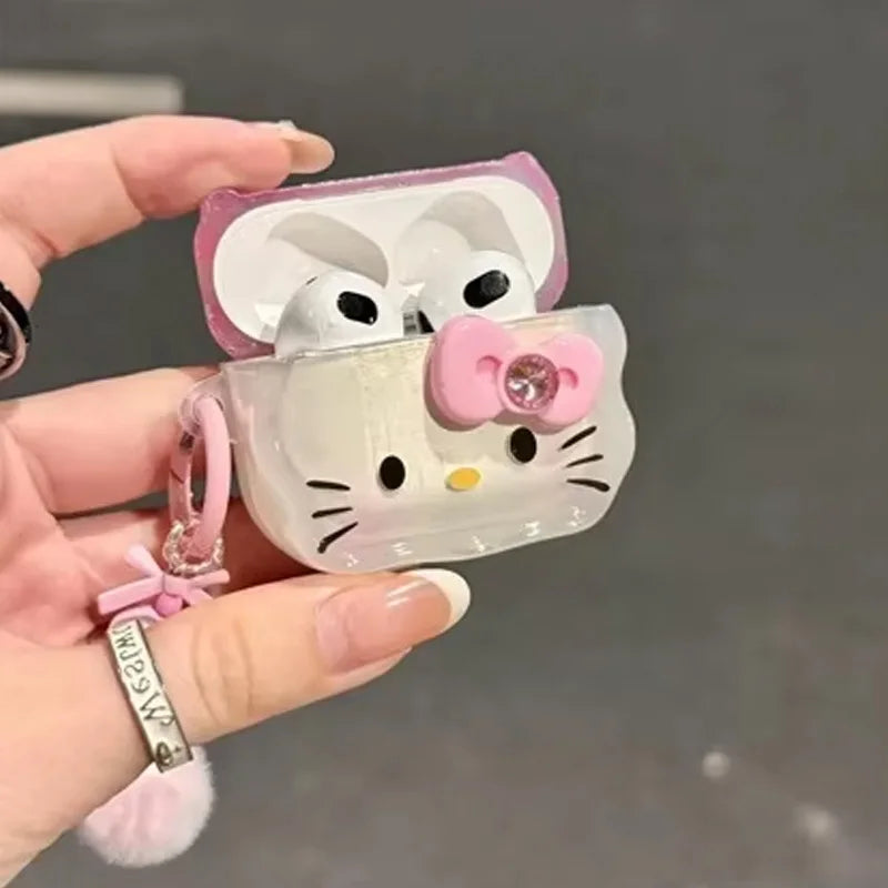 Hello Kitty AirPods Case Protective Cover with Keychain
