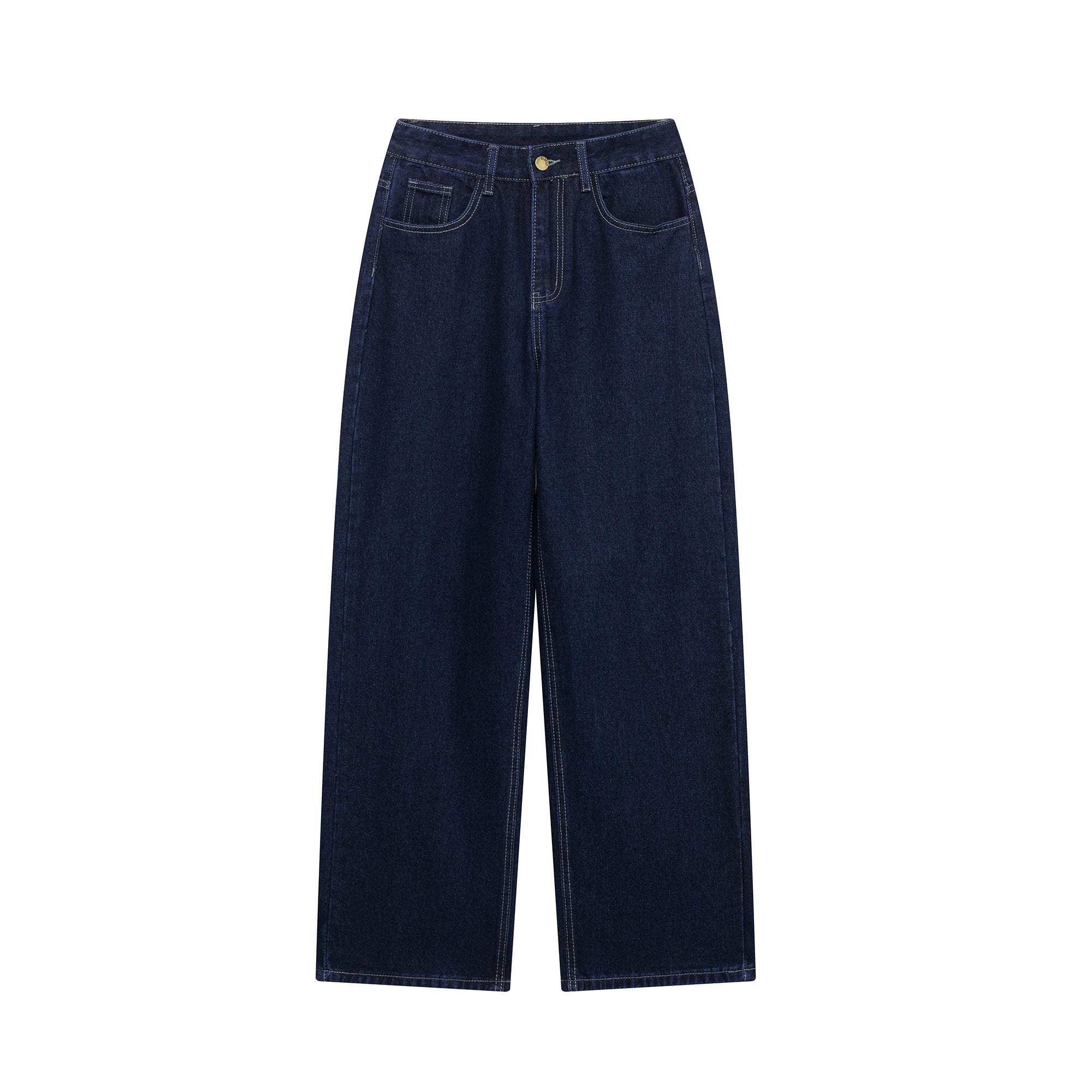 Women Denim Two Piece Set Belted Jacket and Zipper Jeans Outfit