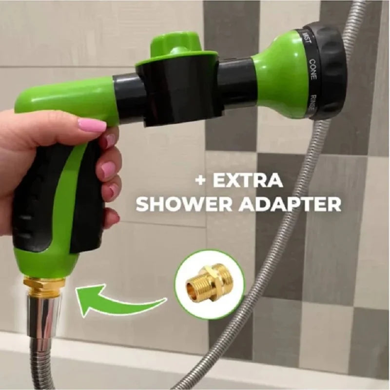 Pet Shower Sprayer Hose 3 Mode Adjustable Dog Bath Nozzle Foam Cleaning Tool