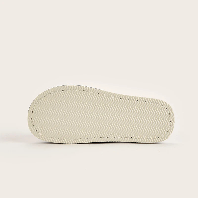 Linen Home Slippers Breathable Indoor Shoes Non Slip Open Toe Summer Bedroom Slippers Women Men