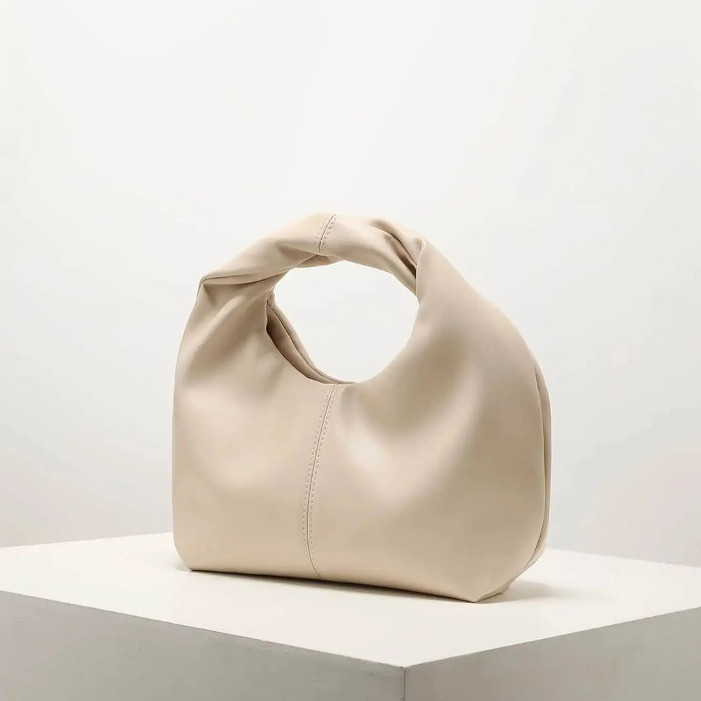 Women Twist Square Clutch Bag Simple Solid Color Shoulder Handbag