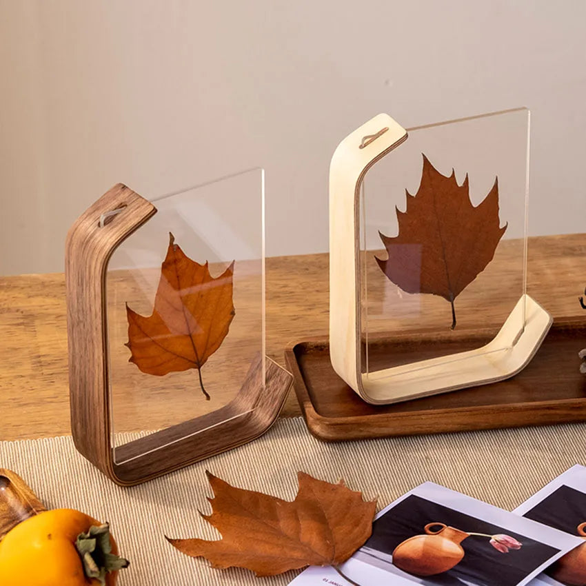 Acrylic Wooden Photo Frame Herbarium DIY Picture Frame for Wedding Decor