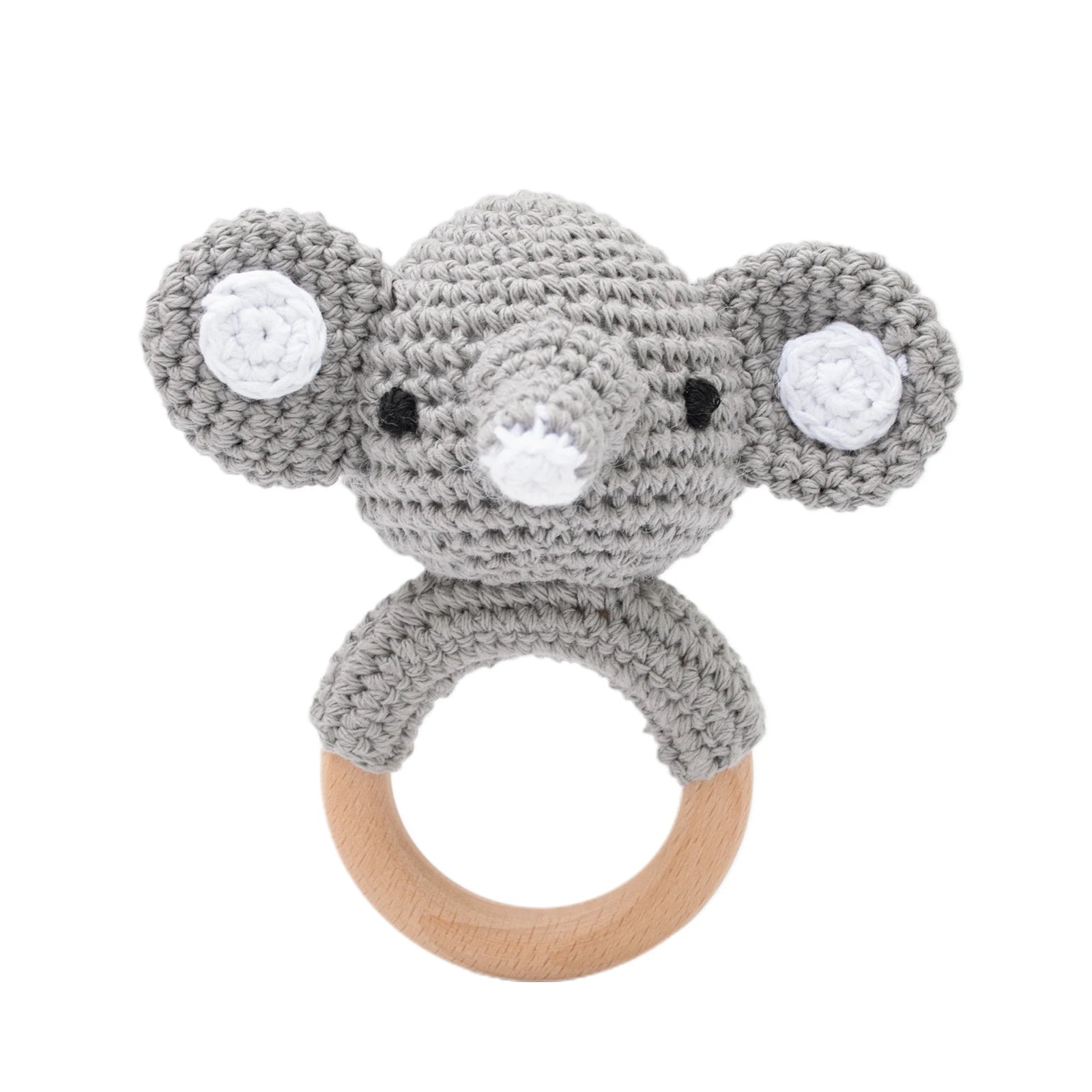 Crochet Bear Baby Rattle Teether Toy for 0 to 12 Months