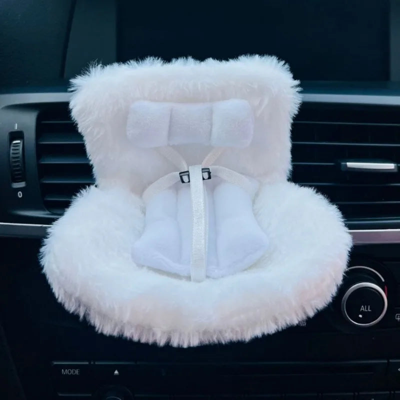 Car Doll Safety Seat Cartoon Style Chair for Labubu Doll Car Interior Decoration