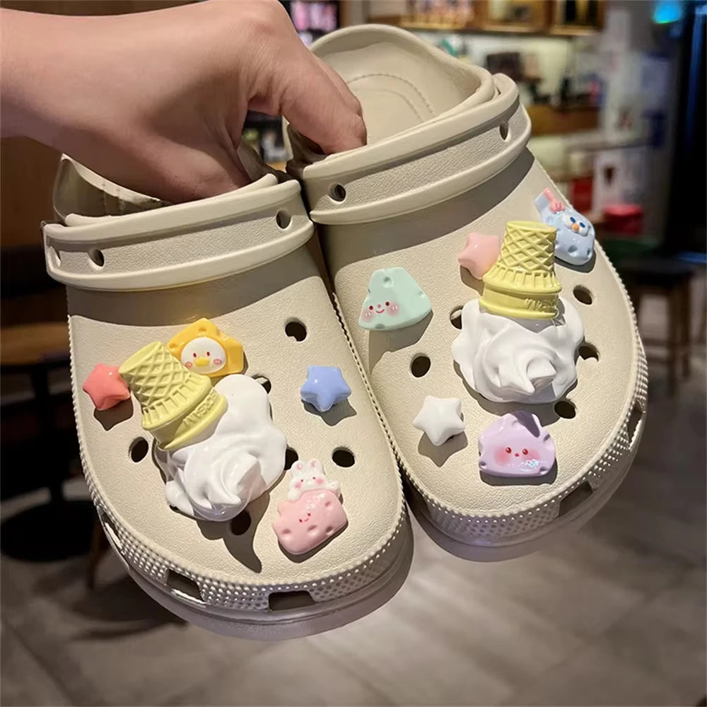 Ice Cream Shoe Charms Summer Clog Accessories