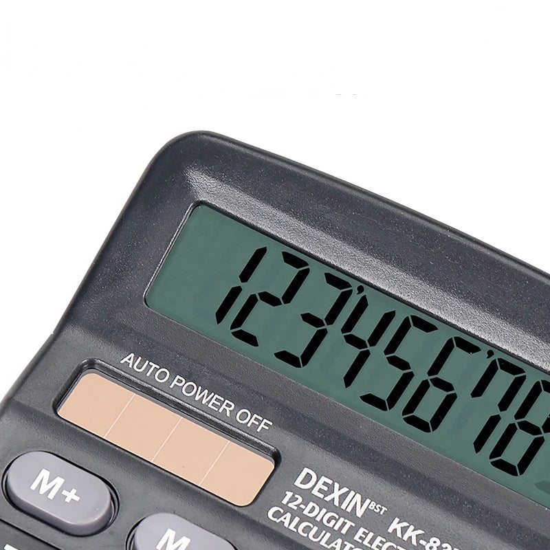 12 Digit Desktop Calculator – Large LCD Display Dual Power Solar & Battery