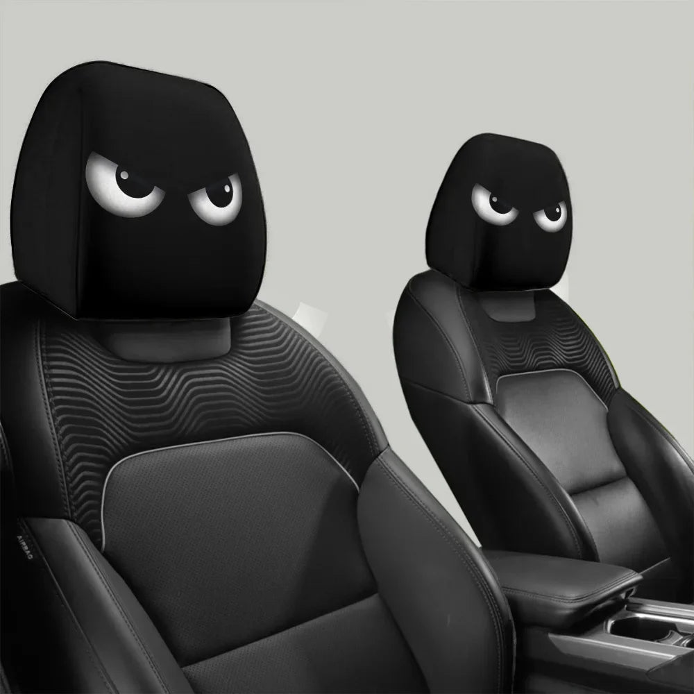 Funny Car Headrest Cover Cartoon Eyes Seat