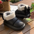 Women Winter Ankle Boots Plush Bow Warm Snow Boots Waterproof Short Cotton Shoes