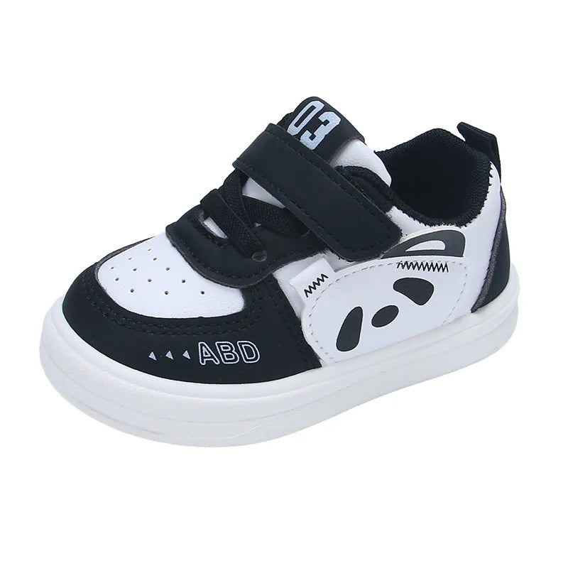 Kids PU Leather Sneakers Non Slip Casual Running Shoes for Boys Girls