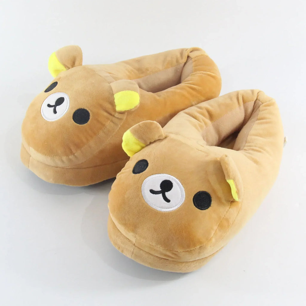 Cute Bear Cotton Slippers Warm Indoor Home Shoes