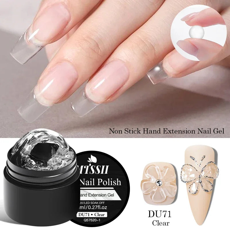 3D Nail Sculpture Gel – Clear Builder Gel for Nail Extension & Creative Nail Art Design