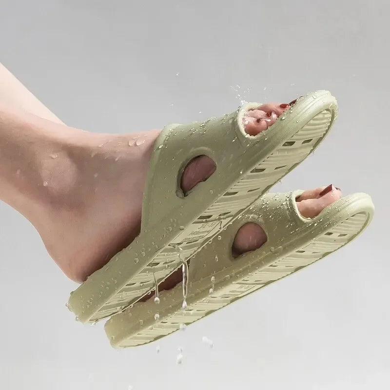 EVA Shower Slippers Non Slip Quick Dry Bathroom Slides Soft Home Slippers Women Men