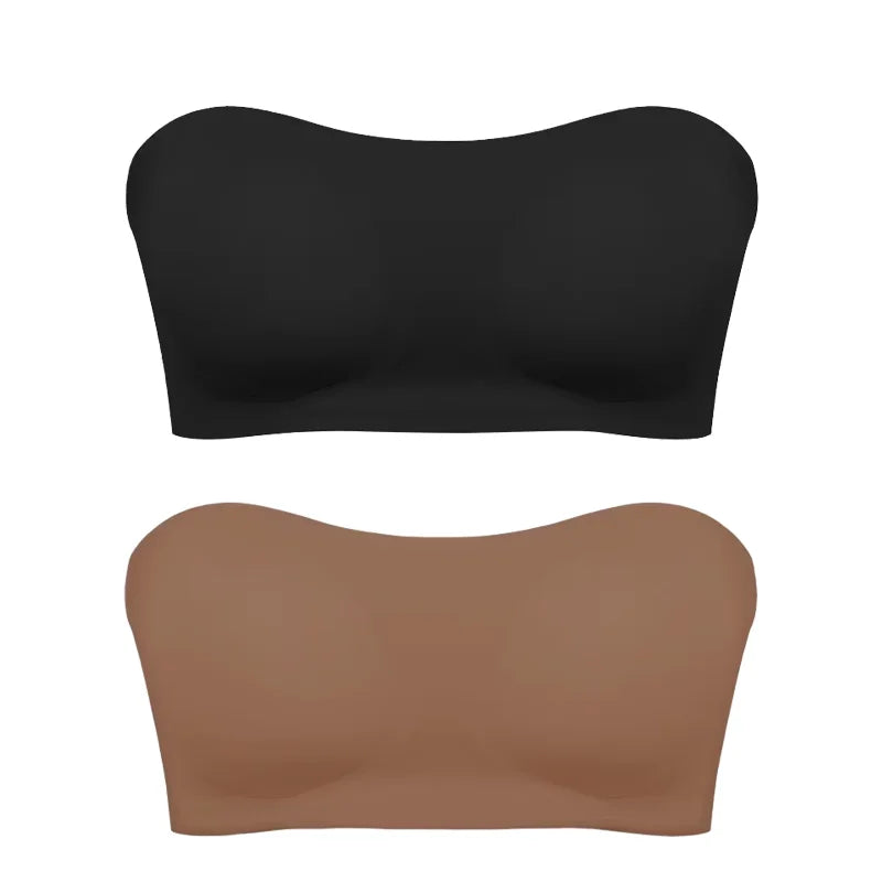 Women Strapless Push Up Bra Seamless Anti Slip Invisible Tube Top