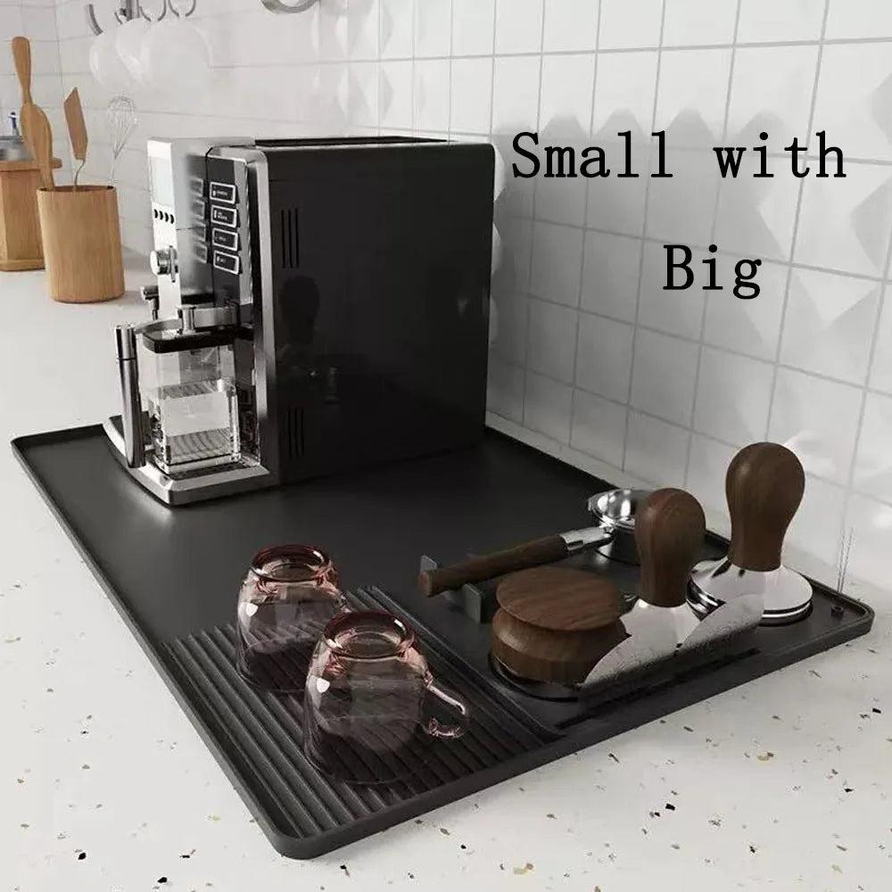 3 in 1 Silicone Coffee Mat Non Slip Bar Mat for Coffee Station Countertop
