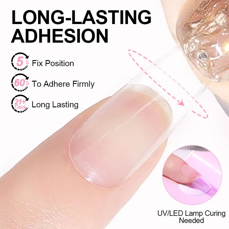 Nail Glue Gel – Strong Hold UV Gel Adhesive for Nail Tips & Press-On Nails