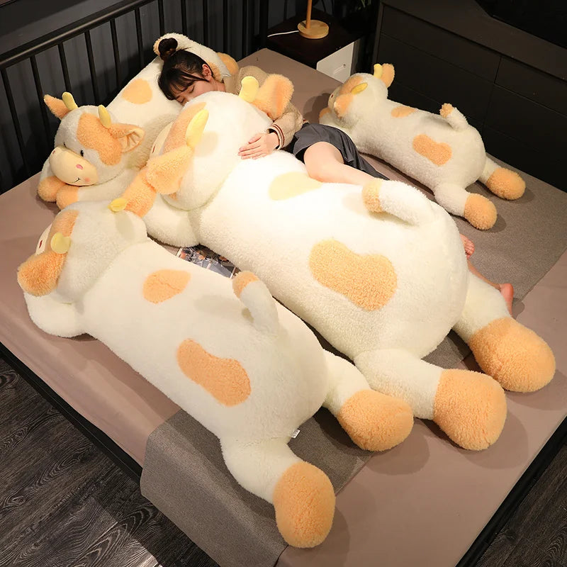 90cm Cow Plush Toy Cartoon Stuffed Animal Pillow Cute Gift for Kids