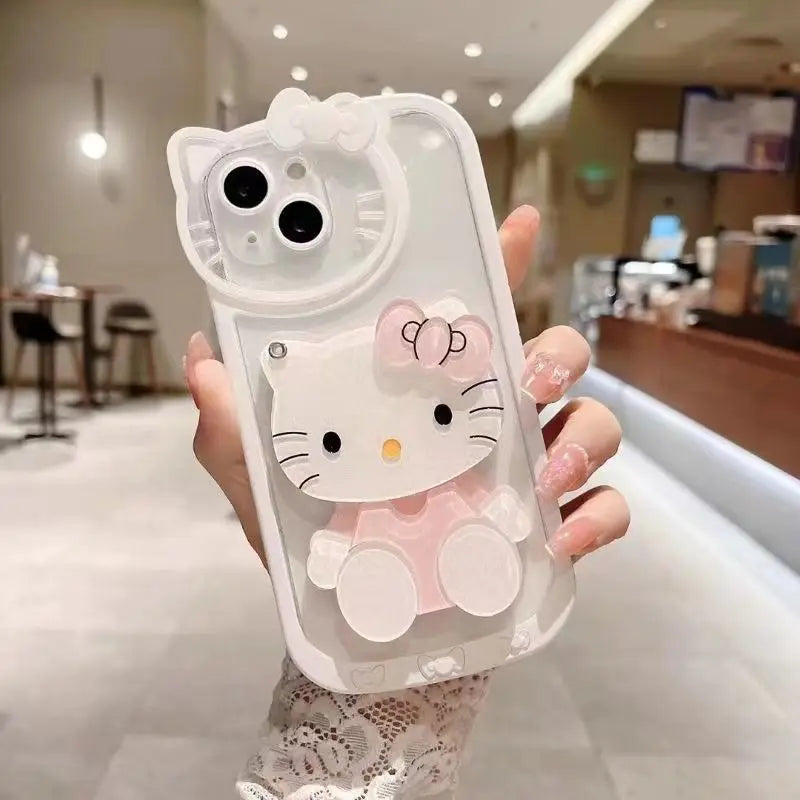 Hello Kitty Cute Cosmetic Mirror iPhone Case