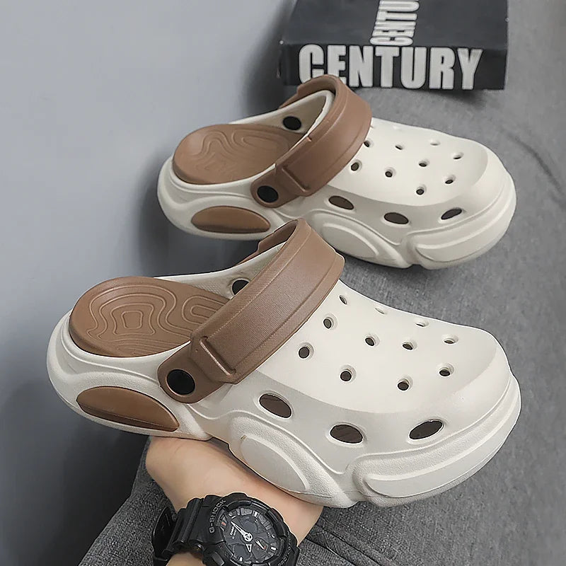 Chunky Thick Sole Clogs Men Women Platform Crocs Style Non Slip EVA Garden Shoes Comfortable Slip On Sandals