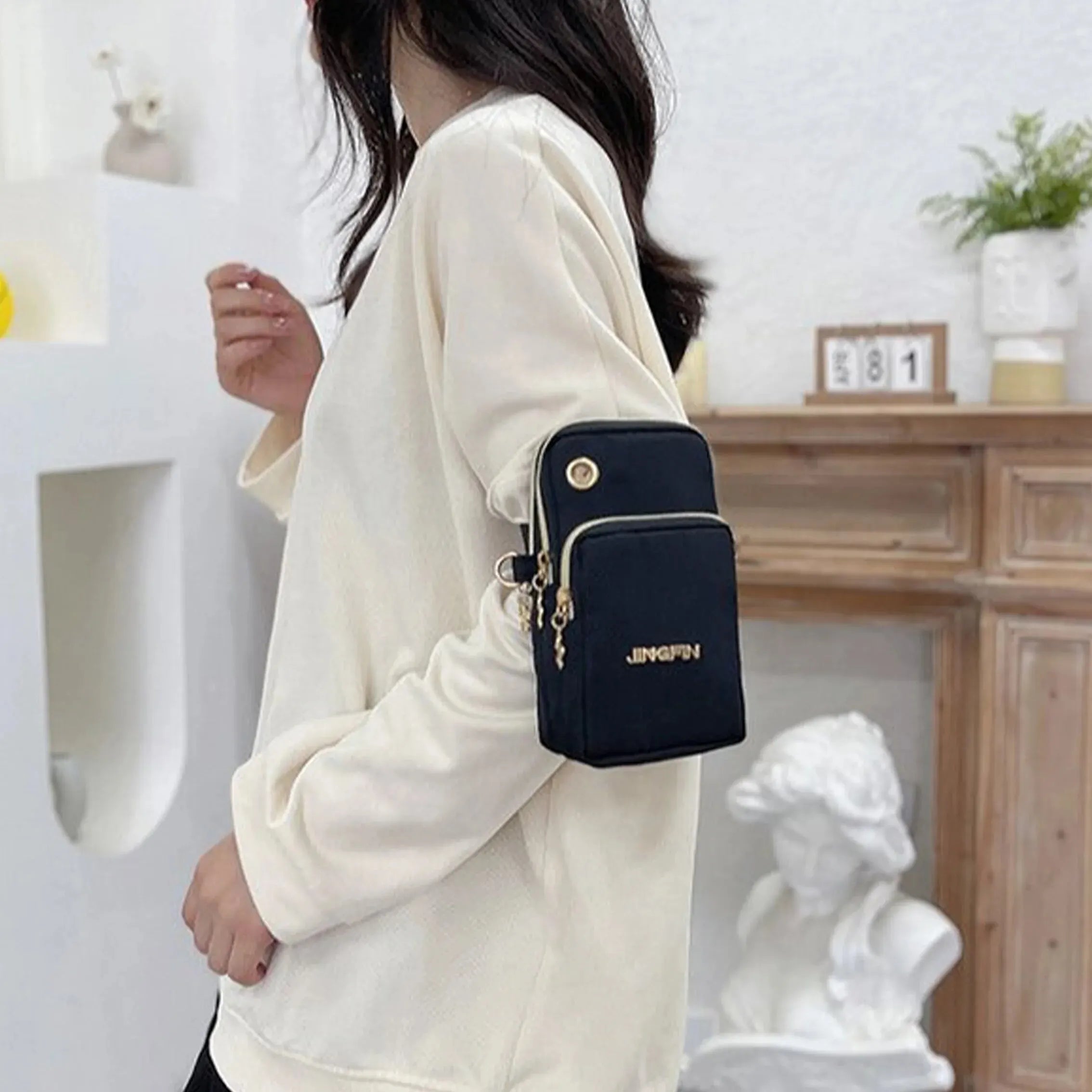Women Crossbody Phone Bag Mini Shoulder Bag Travel Anti-Theft Small Messenger Bag Multi Pocket Mobile Pouch
