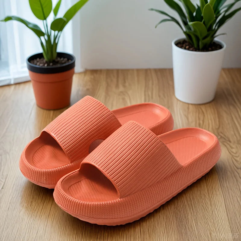 EVA Thick Sole Slippers Anti Slip Bathroom Slides Soft Comfortable Indoor Outdoor Home Sandals for Men Women