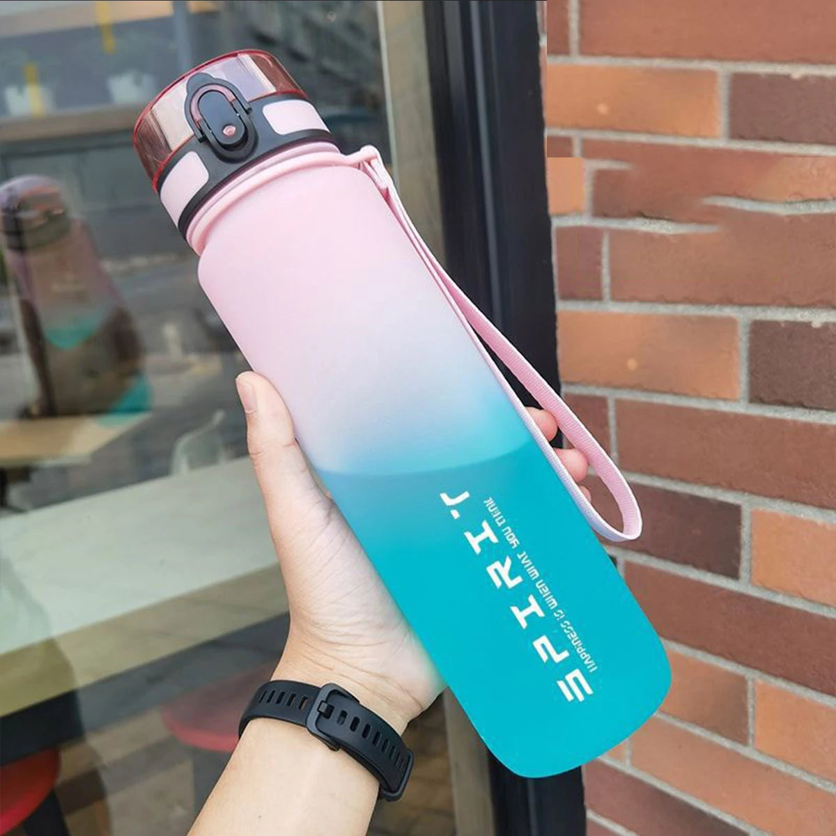 Gradient Water Bottle 600ml 750ml 1000ml Leakproof Portable Sports Gym Bottle BPA Free Outdoor Travel Drink Bottle