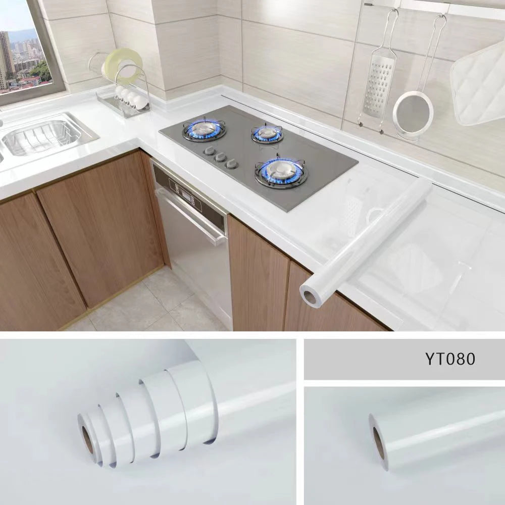 PVC Marble Wall Sticker Self Adhesive Waterproof Oil Resistant Kitchen Wall Decor 40cm