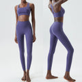 Women Seamless Yoga Set 2 Piece Gym Outfit High Waist Leggings Sports Bra Fitness Workout Set