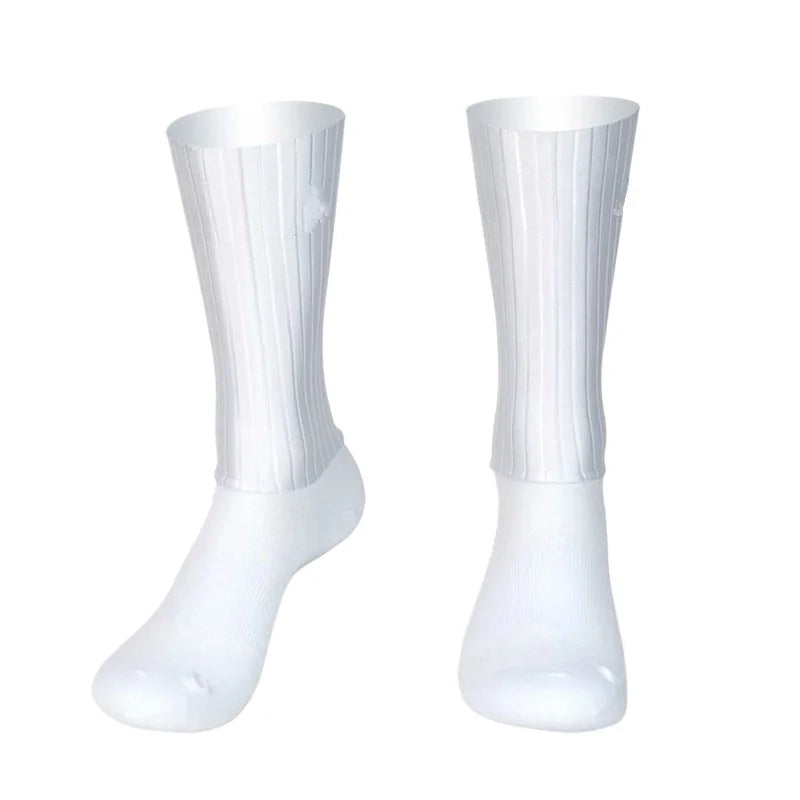 Aero Cycling Anti Slip Silicone Socks Men Breathable Sports Cycling Running Socks