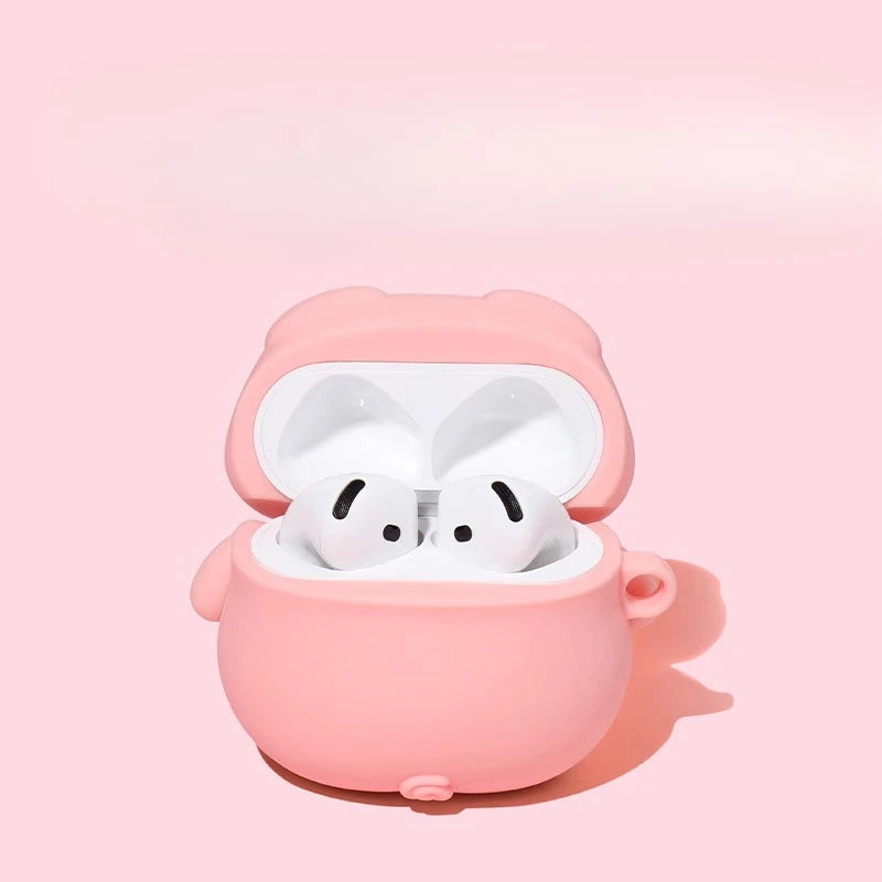 Cute 3D Pig AirPods Case Soft Protective Cover