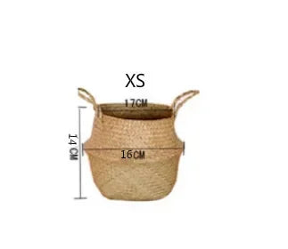 Seagrass Rattan Hanging Basket Flowerpot Laundry Storage